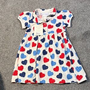 Rachel Riley Heart Patterned Toddler Dress